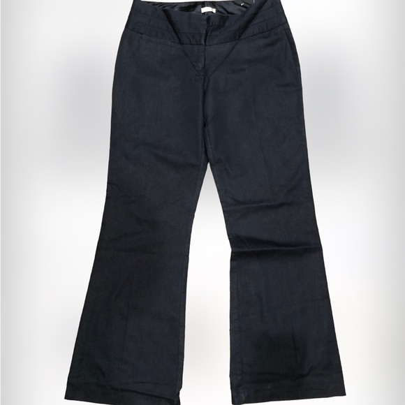 STUDIO Y Classic & Professional NAVY BLUE Wide Leg Dress Pant SZ 3/4 Flat Front - Picture 3 of 7